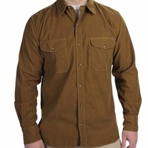 FILSON Corduroy Button Down Shirt Men's Size Small Brown Long Sleeve Workwear